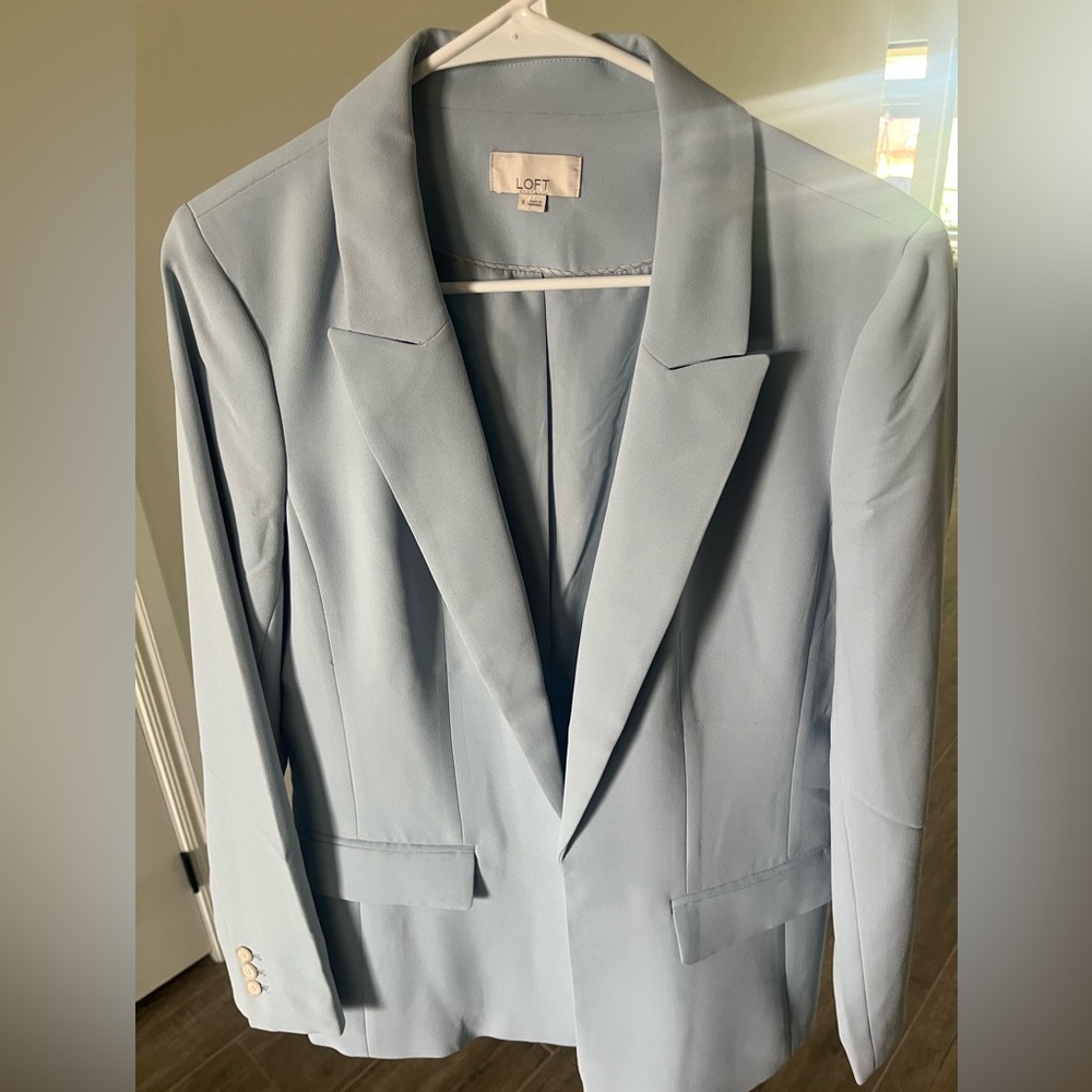 LOFT Soft Blue Jacket Size 6